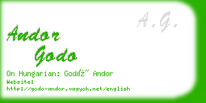 andor godo business card